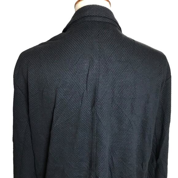 Emporio Armani Black Swiss Dot Textured Lightweight Swacket Sweater Blazer 56 - Picture 7 of 14